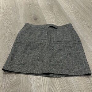 J Crew Wool Blend Herringbone Skirt
